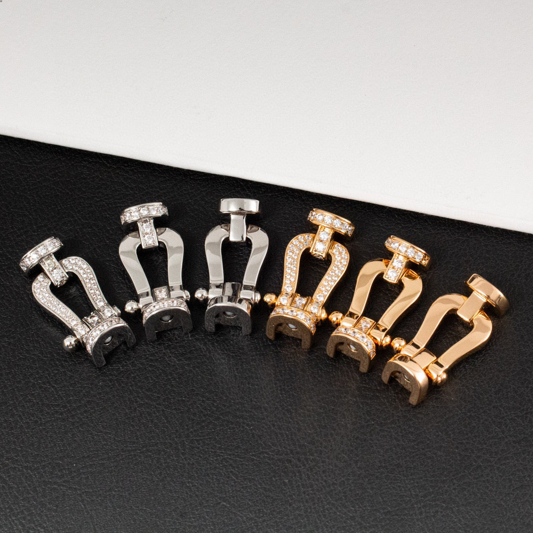[Dawnora Jewelry]FORCE LARGE HORSESHOE FULL DIAMOND BRACELET ROSE GOLD