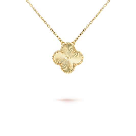 [Dawnora Jewelry]CLOVER 15MM LASER NECKLACE