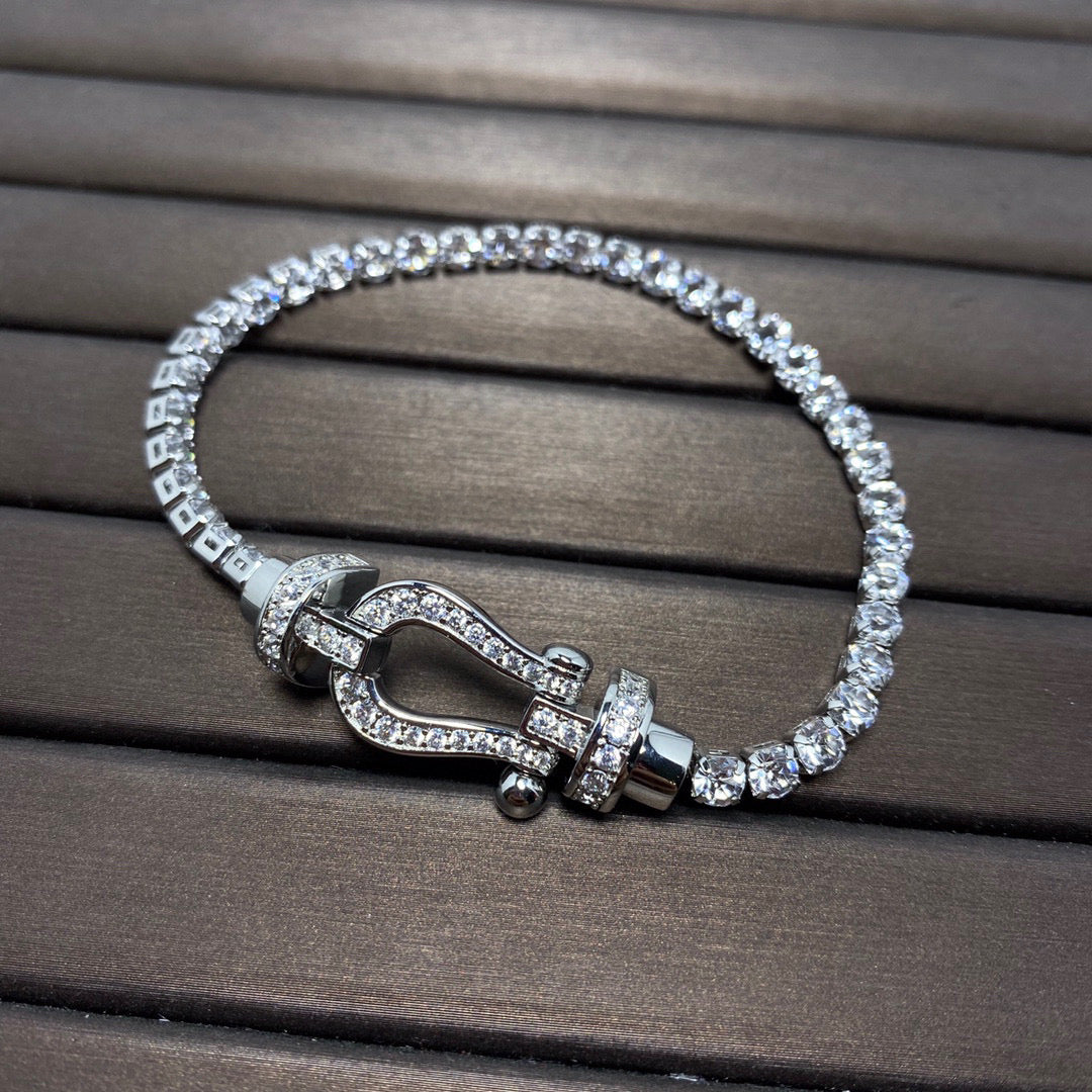 [Dawnora Jewelry]FORCE  HORSESHOE  DIAMOND TENNIS BRACELET