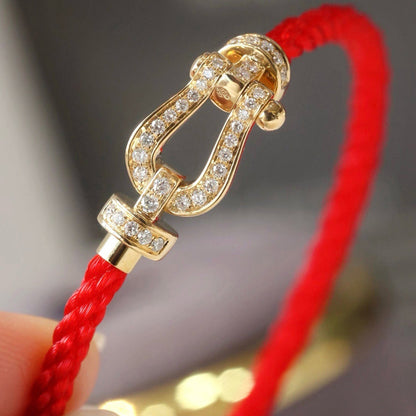 [Dawnora Jewelry]FORCE LARGE HORSESHOE FULL DIAMOND BRACELET ROSE GOLD