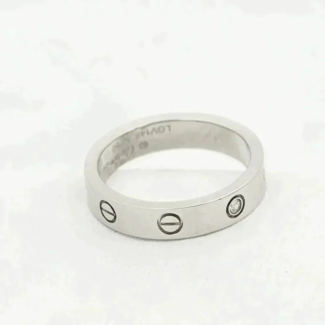 [Dawnora Jewelry]LOVE RING 4MM 1 DIAMOND SILVER