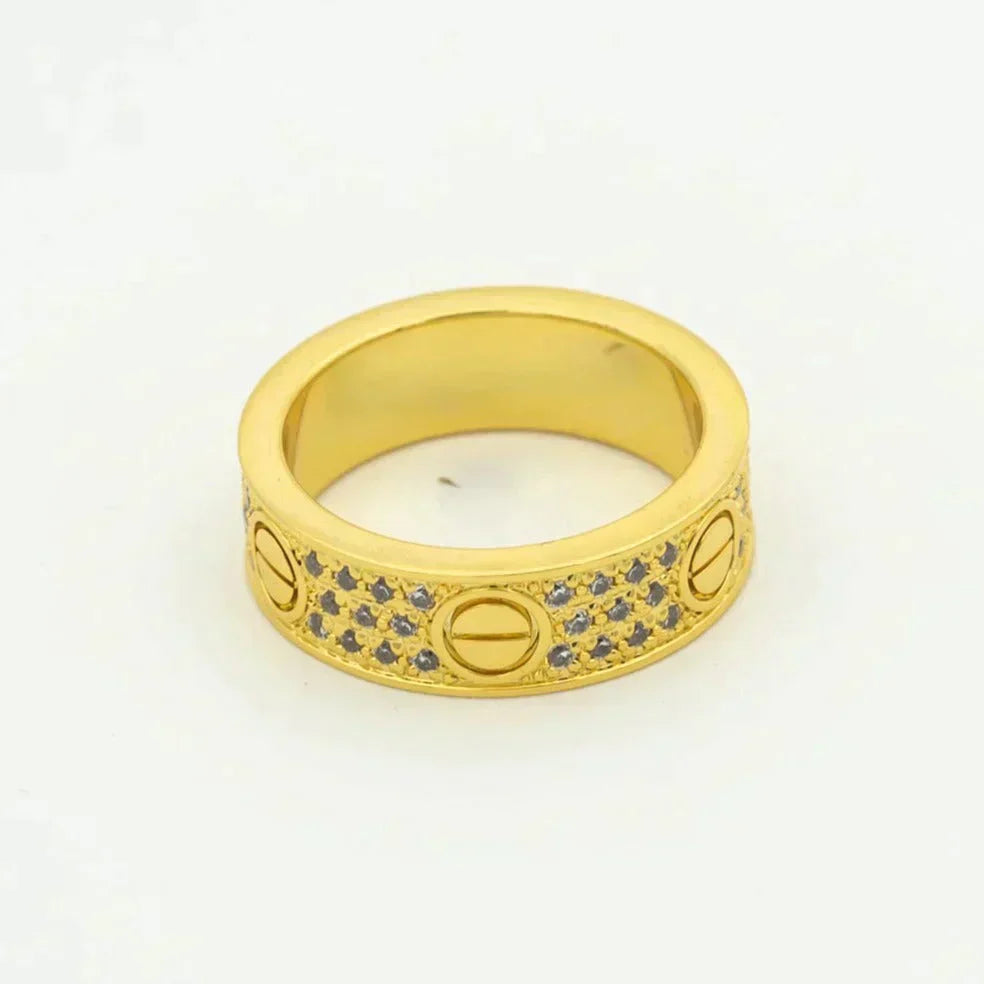 [Dawnora Jewelry]LOVE RING 5.5MM DIAMONDS PAVED