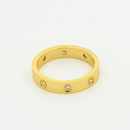[Dawnora Jewelry]LOVE RING 3.6MM 8 DIAMONDS