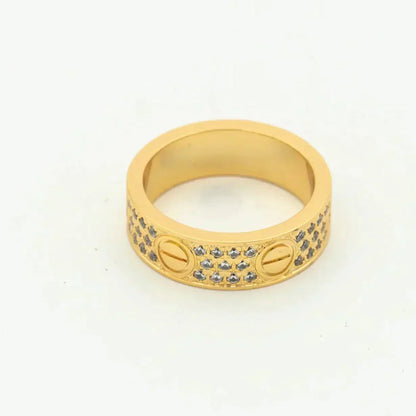 [Dawnora Jewelry]LOVE RING 5.5MM DIAMONDS PAVED