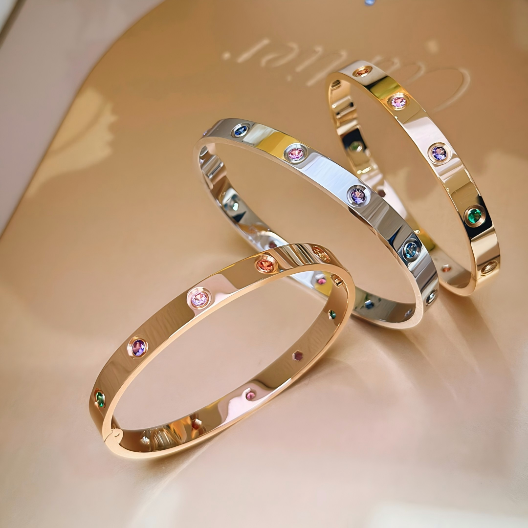 [Dawnora Jewelry]2026 RAINBOW LOVE BRACELET 6.1MM  10 DIAMONDS