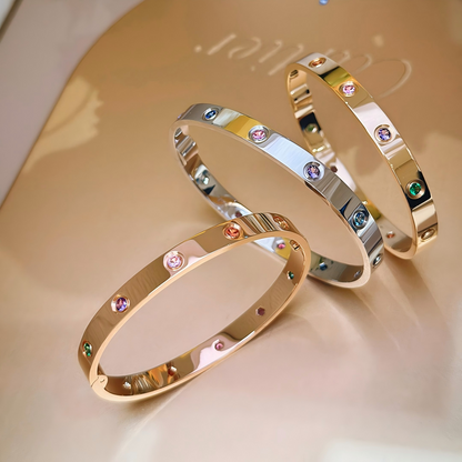 [Dawnora Jewelry]2026 RAINBOW LOVE BRACELET 6.1MM  10 DIAMONDS