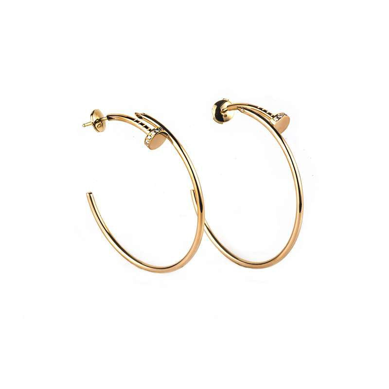[Dawnora Jewelry]JUSTE EARRINGS GOLD DIAMONDS 1.8MM