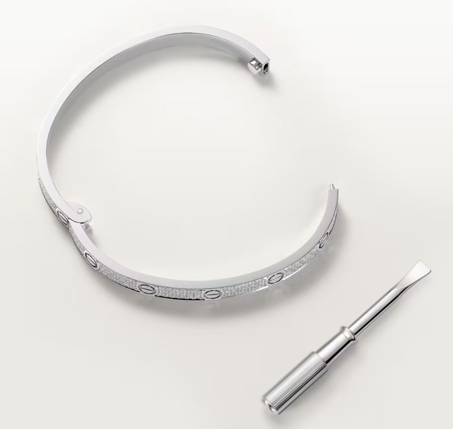 [Dawnora Jewelry]NEW-LOVE-4.8MM-Width Diamond-Studded Bracelet