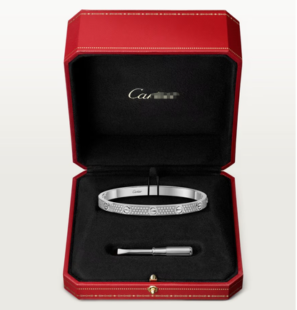 [Dawnora Jewelry]NEW-LOVE-4.8MM-Width Diamond-Studded Bracelet