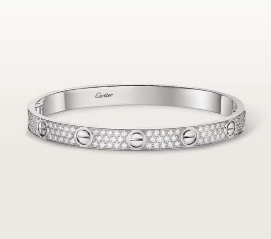 [Dawnora Jewelry]NEW-LOVE-6.1MM-Width Diamond-Studded Bracelet
