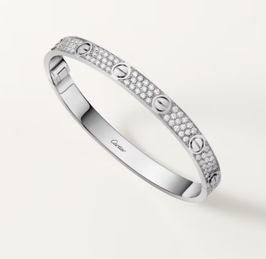 [Dawnora Jewelry]NEW-LOVE-6.1MM-Width Diamond-Studded Bracelet