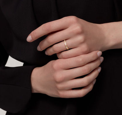 [Dawnora Jewelry]LOVE RING 2.6mm-wide full-diamond ring Gold