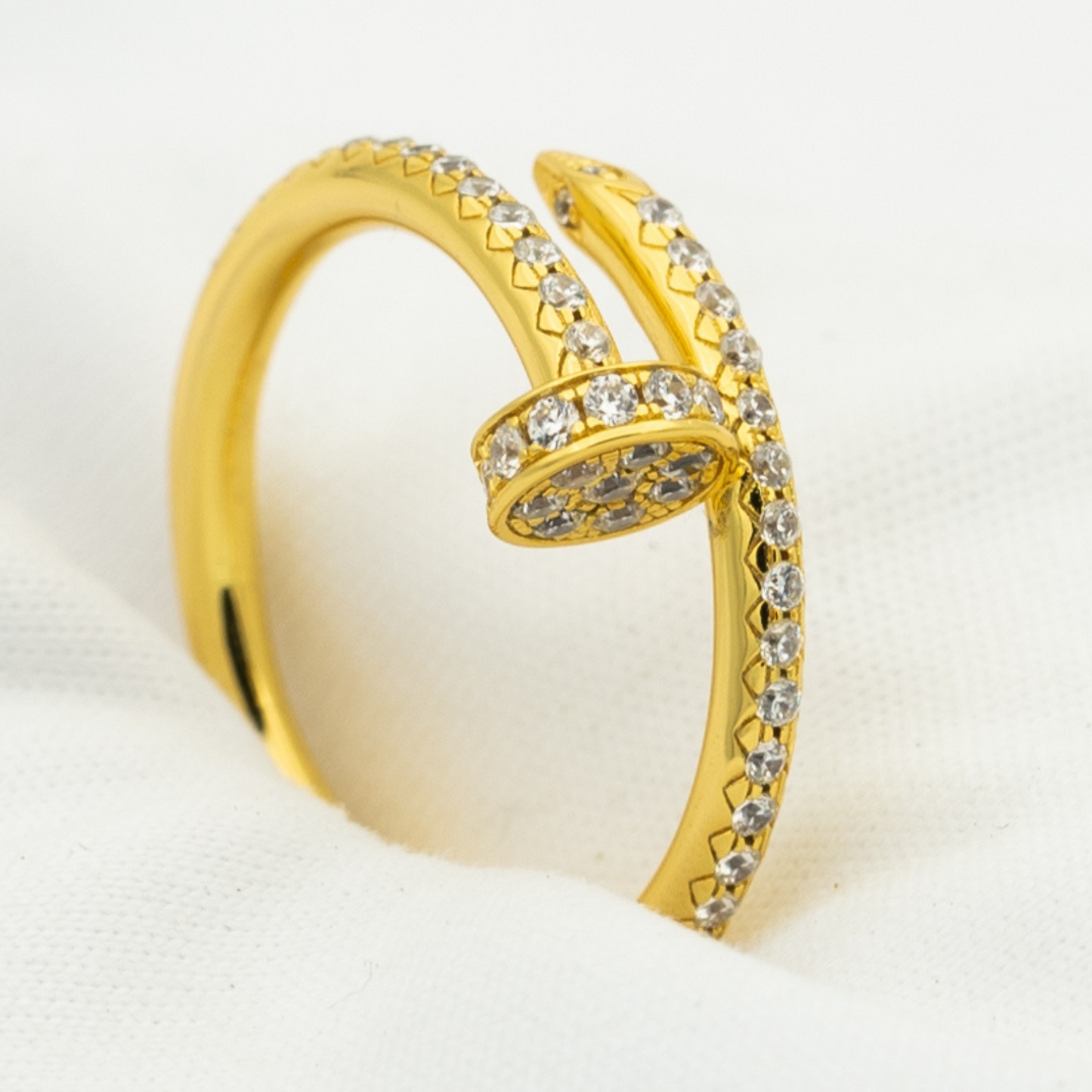 [Dawnora Jewelry]JUSTE RING 1.8MM GOLD DIAMONDS