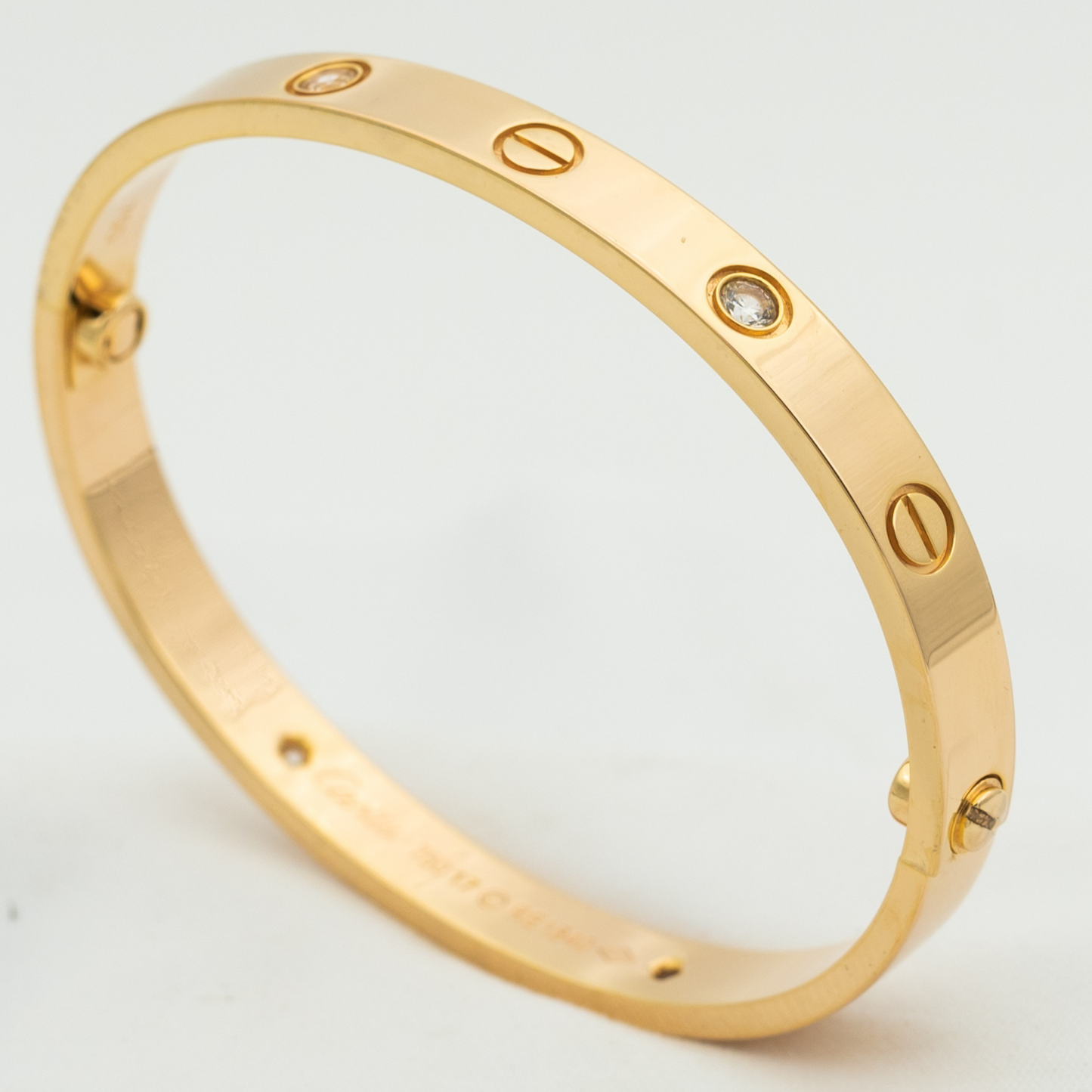 [Dawnora Jewelry]LOVE BRACELET 6.1MM 4 DIAMONDS