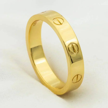 [Dawnora Jewelry]LOVE RING 4MM 1 DIAMOND GOLD