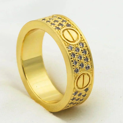 [Dawnora Jewelry]LOVE RING 5.5MM DIAMONDS PAVED