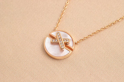 [Dawnora Jewelry]JEUX DE ROSE GOLD DIAMOND NECKLACE
