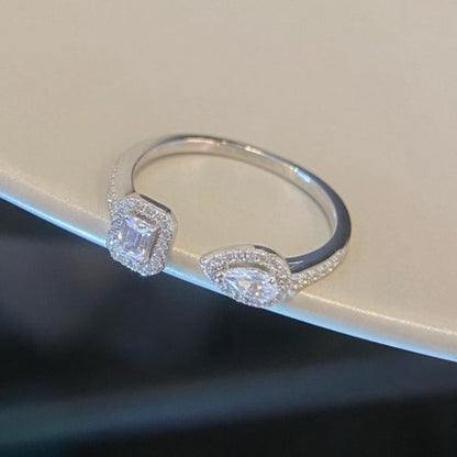 [Dawnora Jewelry]MY TWIN TOI & MOI SILVER DIAMOND RING
