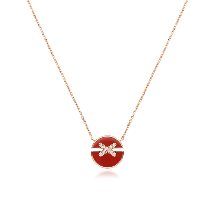 [Dawnora Jewelry]JEUX DE ROSE GOLD DIAMOND NECKLACE