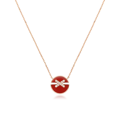 [Dawnora Jewelry]JEUX DE ROSE GOLD DIAMOND NECKLACE