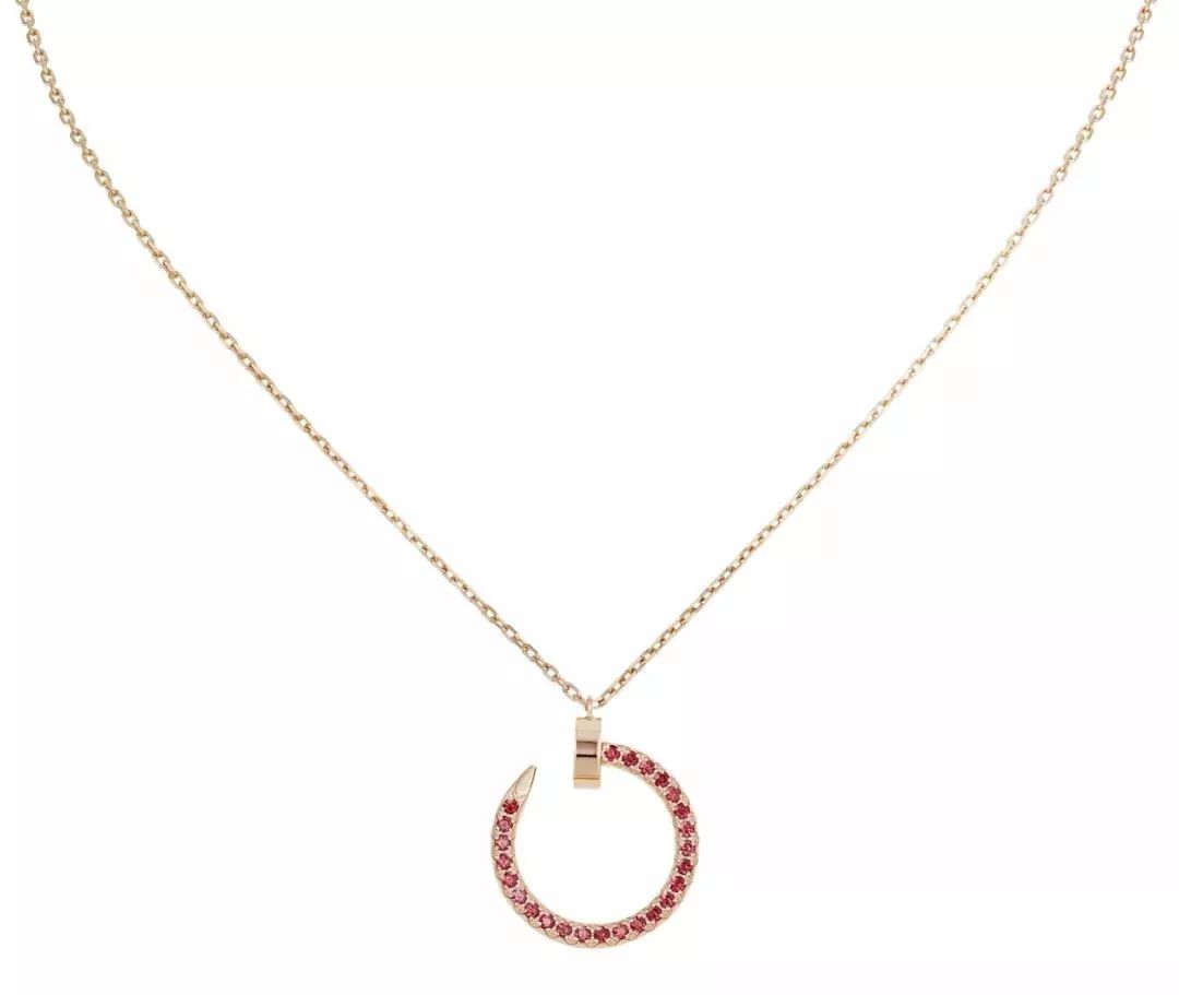 [Dawnora Jewelry]JUSTE NECKLACE GOLD RED DIAMONDS