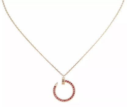 [Dawnora Jewelry]JUSTE NECKLACE GOLD RED DIAMONDS