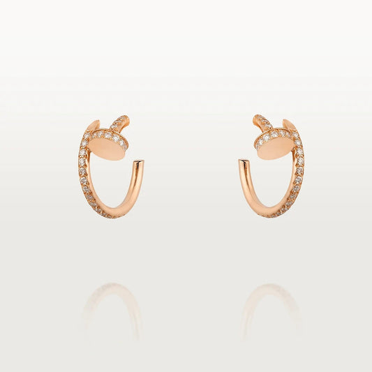 [Dawnora Jewelry]JUSTE EARRINGS 12.75MM PINK GOLD DIAMOND
