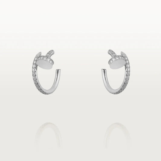[Dawnora Jewelry]JUSTE EARRINGS 12.75MM SILVER DIAMOND