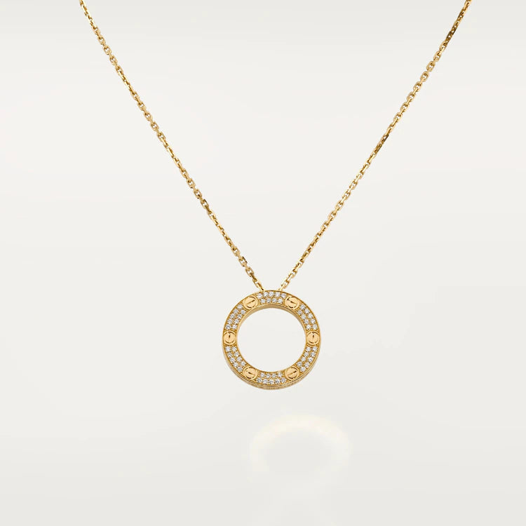 [Dawnora Jewelry]LOVE NECKLACE ADJUSTABLE ROSE GOLD