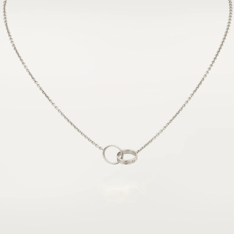 [Dawnora Jewelry]LOVE NECKLACE PINK GOLD AND SILVER