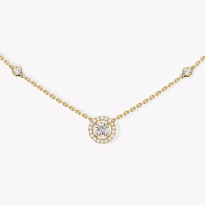 [Dawnora Jewelry]Diamond Necklace 0,20ct Brilliant Shape Joy