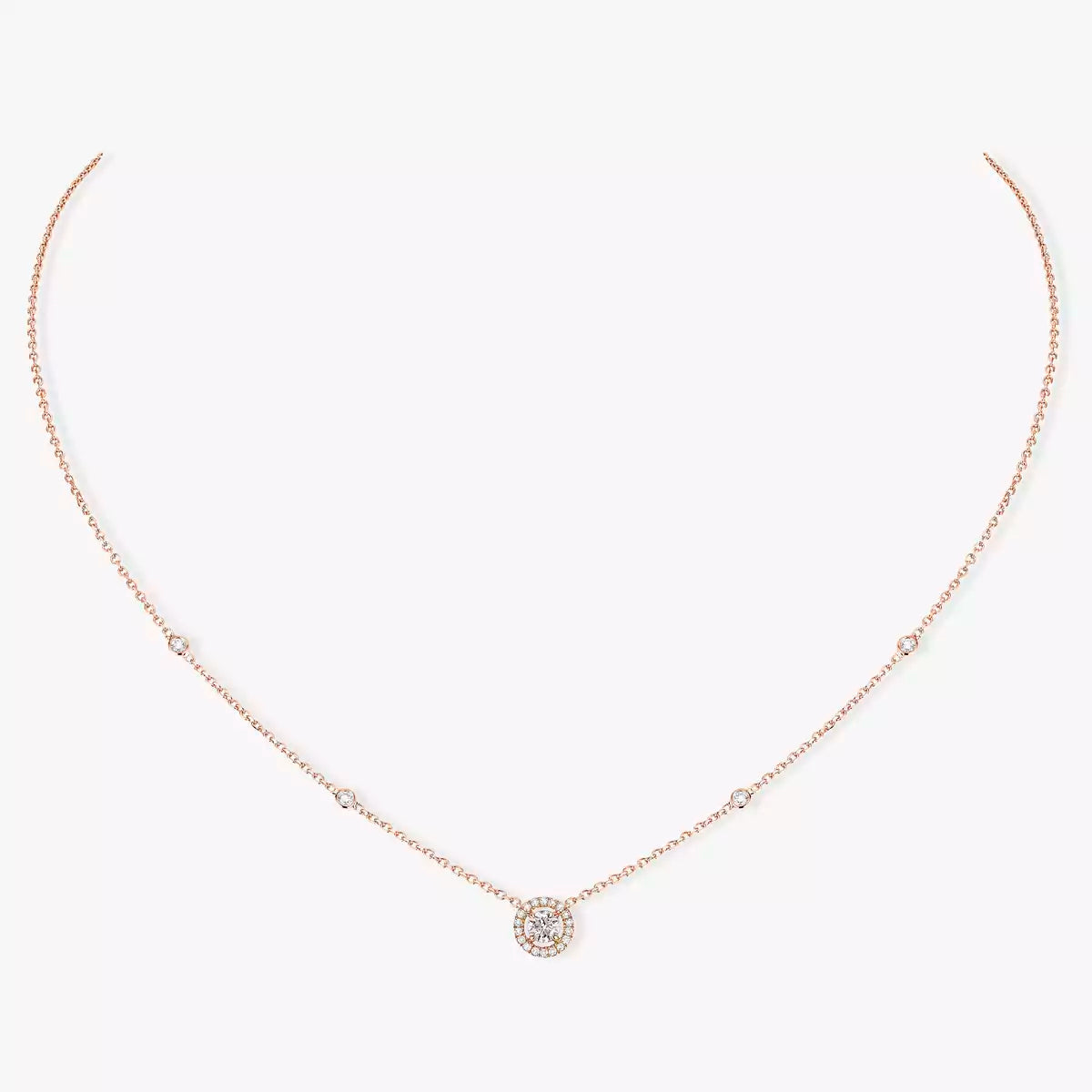 [Dawnora Jewelry]Diamond Necklace 0,20ct Brilliant Shape Joy