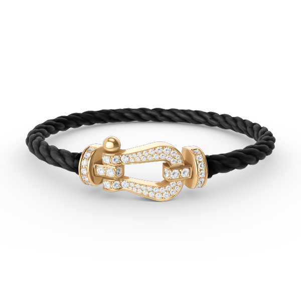 [Dawnora Jewelry]FORCE LARGE HORSESHOE FULL DIAMOND BRACELET GOLD