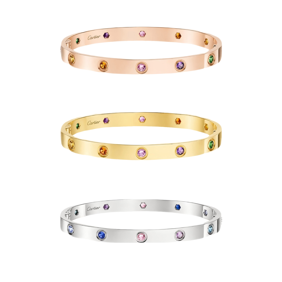 [Dawnora Jewelry]2026 RAINBOW LOVE BRACELET 6.1MM  10 DIAMONDS
