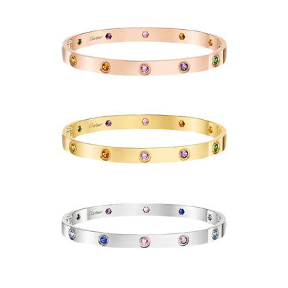 [Dawnora Jewelry]2026 RAINBOW LOVE BRACELET 6.1MM  10 DIAMONDS