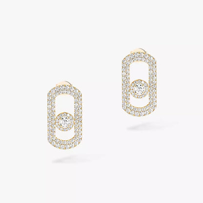[Dawnora Jewelry]So Move Pave_-Set Diamond Earrings in Silver