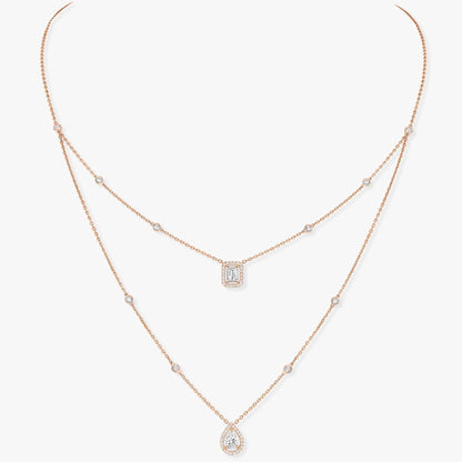 [Dawnora Jewelry]MY TWIN 2 ROW DIAMOND NECKLACE