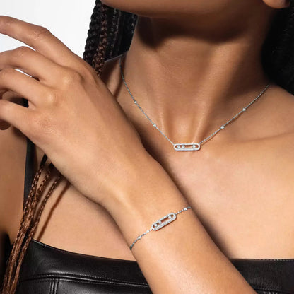 [Dawnora Jewelry]Pavé Baby Move Diamond Bracelet