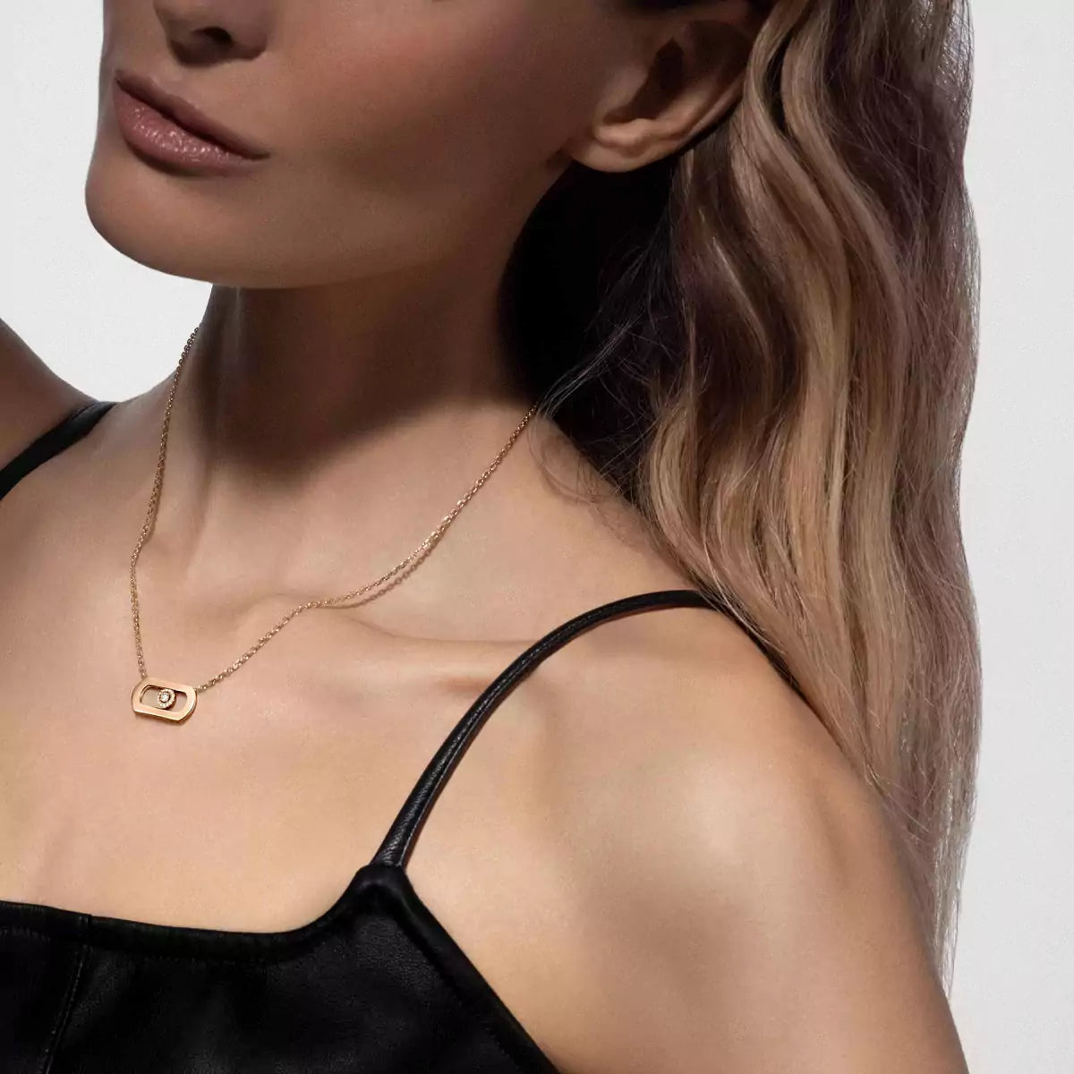 [Dawnora Jewelry]So Move Diamond Necklace in Gold
