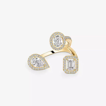 [[Dawnora Jewelry] Diamond Ring 0,25ct My Twin Trilogy