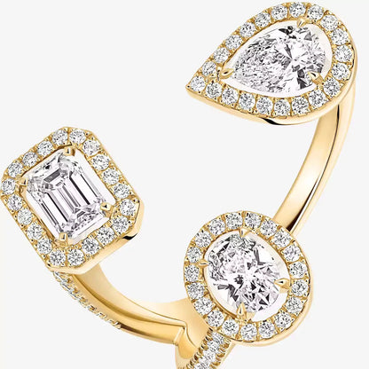 [[Dawnora Jewelry] Diamond Ring 0,25ct My Twin Trilogy
