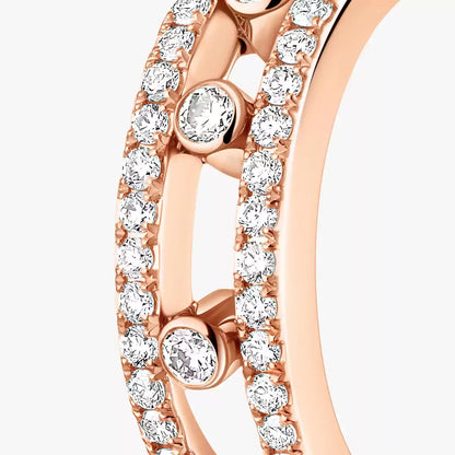 [Dawnora Jewelry]Diamond Pave_ Hoop Earrings Move