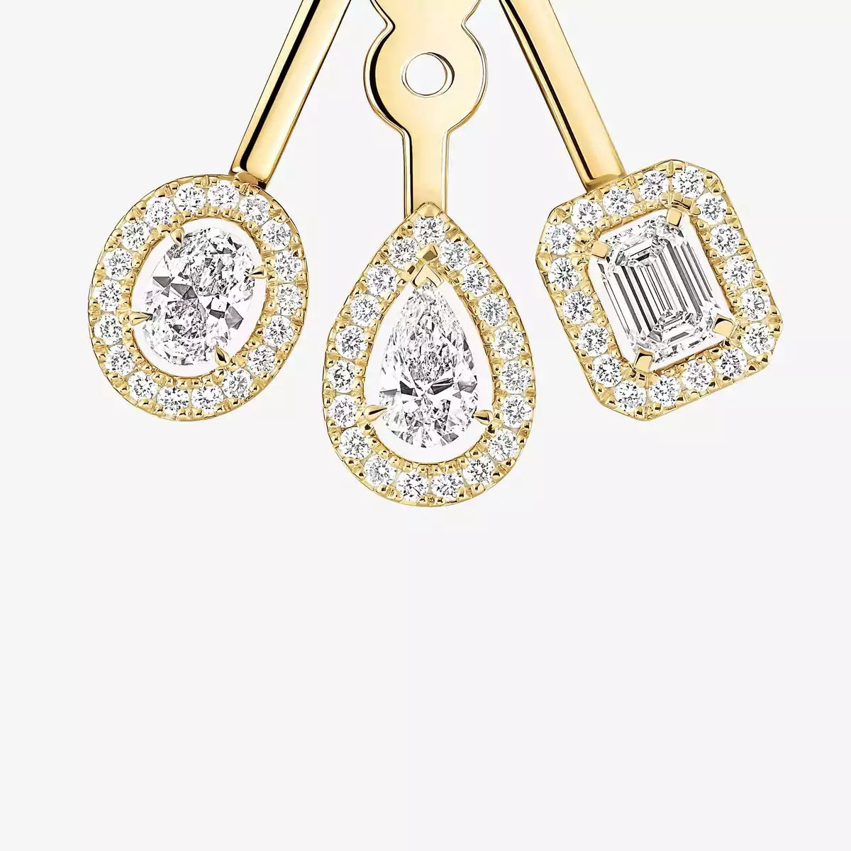 [Dawnora Jewelry] My Twin Trio  Diamond Earrings