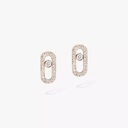 [Dawnora Jewelry]Move Uno Diamond Earrings