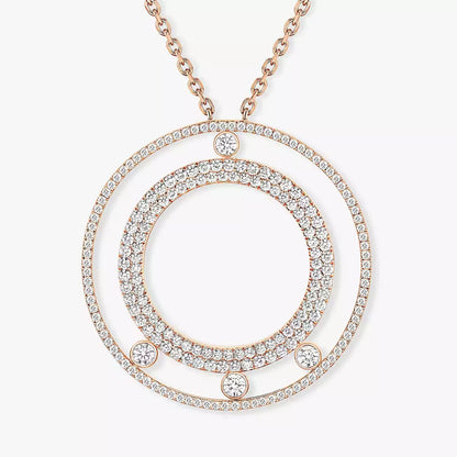 [Dawnora Jewelry]Move Romane Long Pave_-Set Diamond Necklace