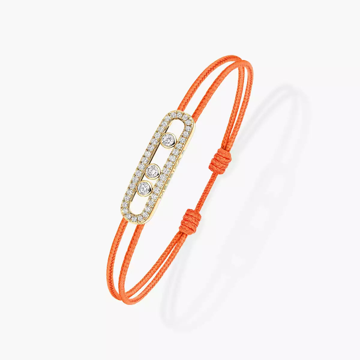 [Dawnora Jewelry]MK Care(s) pink cord pavé bracelet