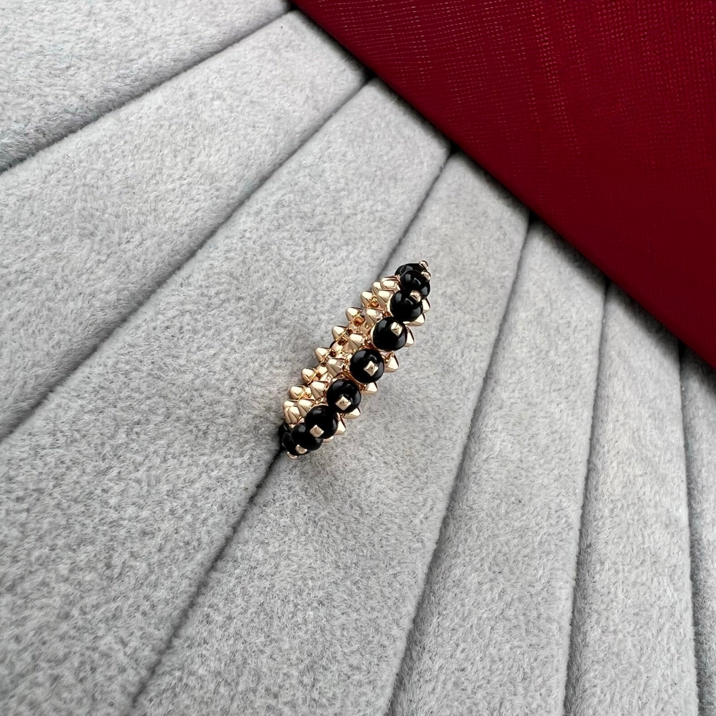 [Dawnora Jewelry]PYRAMID COLORED STONE STUD RING