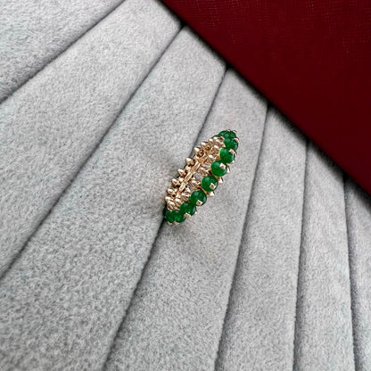 [Dawnora Jewelry]PYRAMID COLORED STONE STUD RING