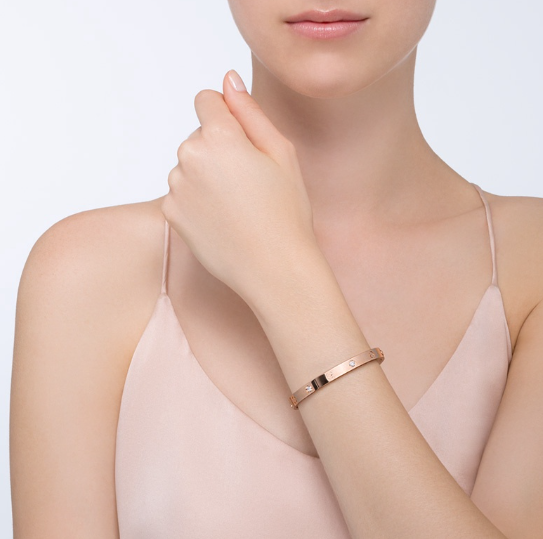 [Dawnora Jewelry]LOVE BRACELET 6.1MM 4 DIAMONDS