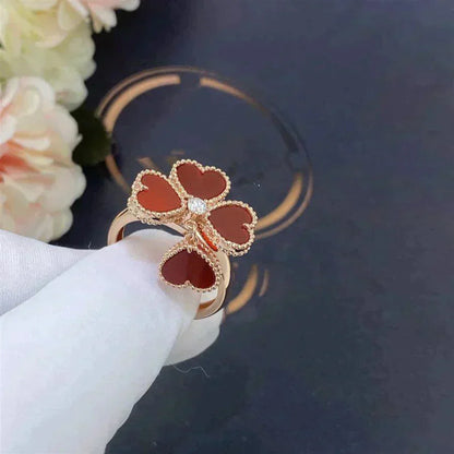 [Dawnora Jewelry]SWEET CLOVER CARNELIAN RING